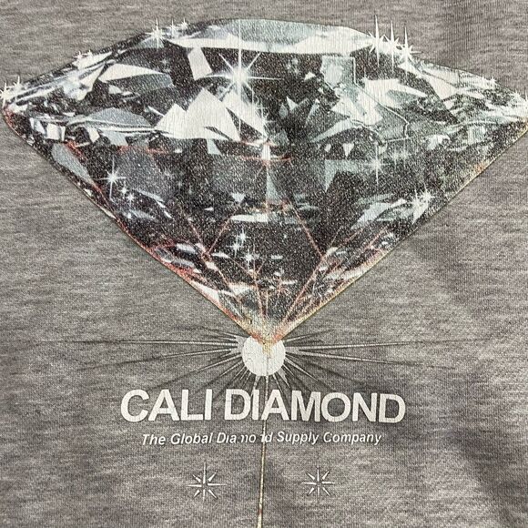 Diamond Supply Co. Gray Graphic Pullover Sweatshirt Size M - Picture 2 of 6